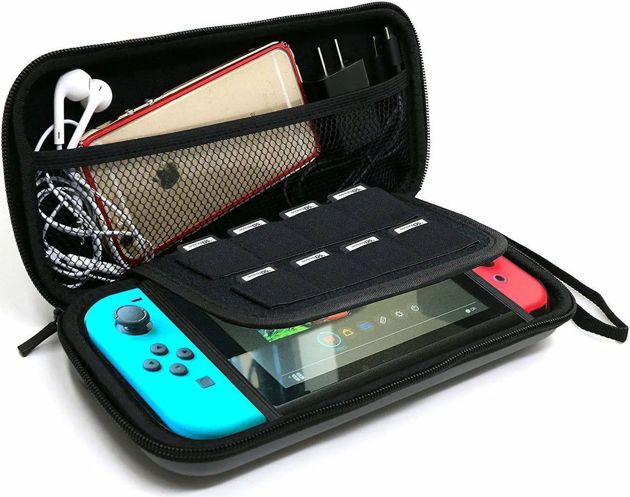 Alt view image 2 of 6 - EVA Hard Protective Carrying Case Bag+ 3PCS Screen Protector For  Switch