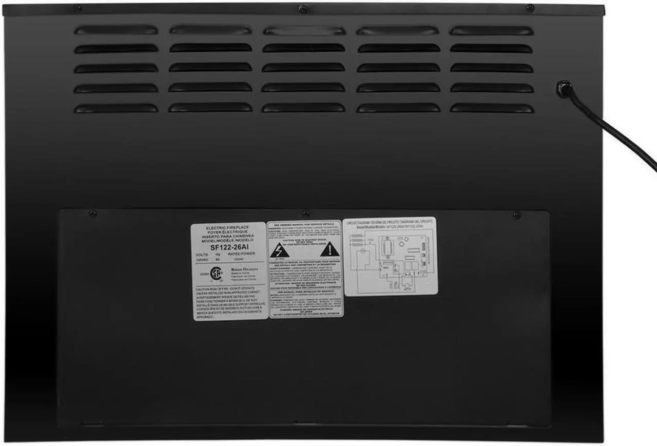 Alt view image 4 of 6 - Electric Home Embedded 26" Fireplace Insert Heater Emulon Flame Remote Black