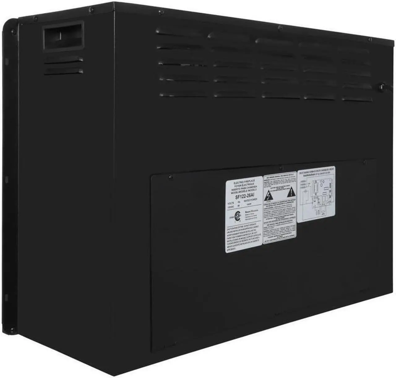Alt view image 6 of 6 - Electric Home Embedded 26" Fireplace Insert Heater Emulon Flame Remote Black