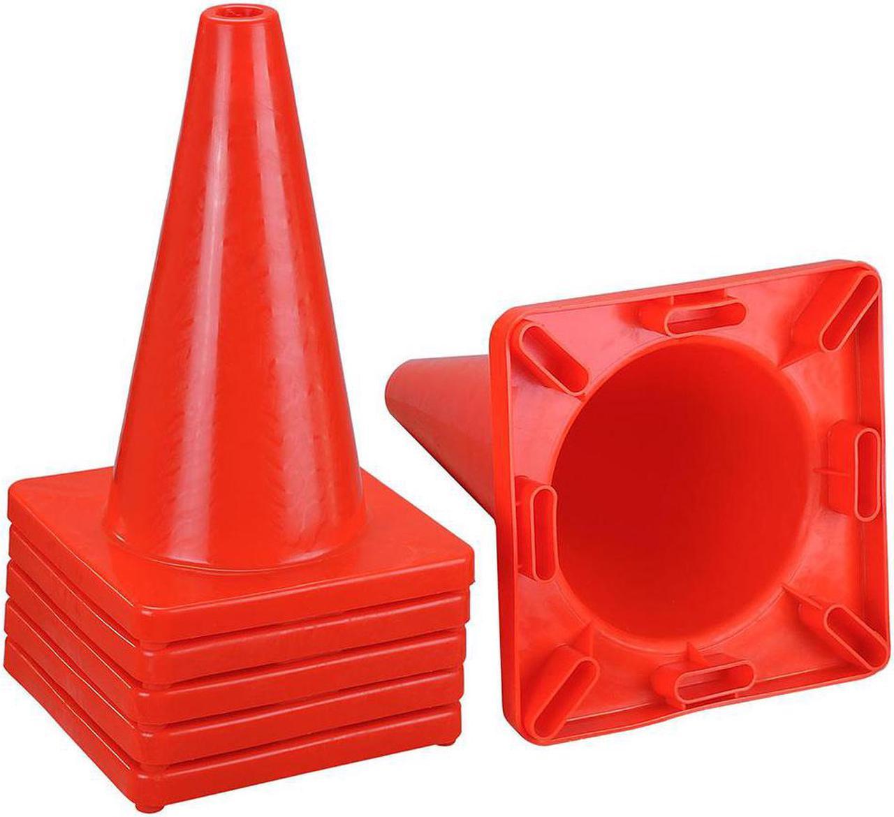 Yescom 17" Safety Traffic Cones Sport Soccer Training Driveway Parking Construction Cone PVC Road Guide Pack of 6