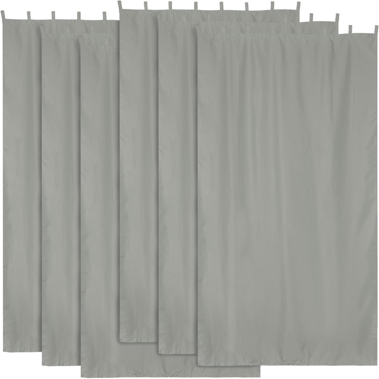 Yescom 54"x120" Outdoor Curtain Drape Tab Top UV30+ Patio Pergola Backyard 6 Piece