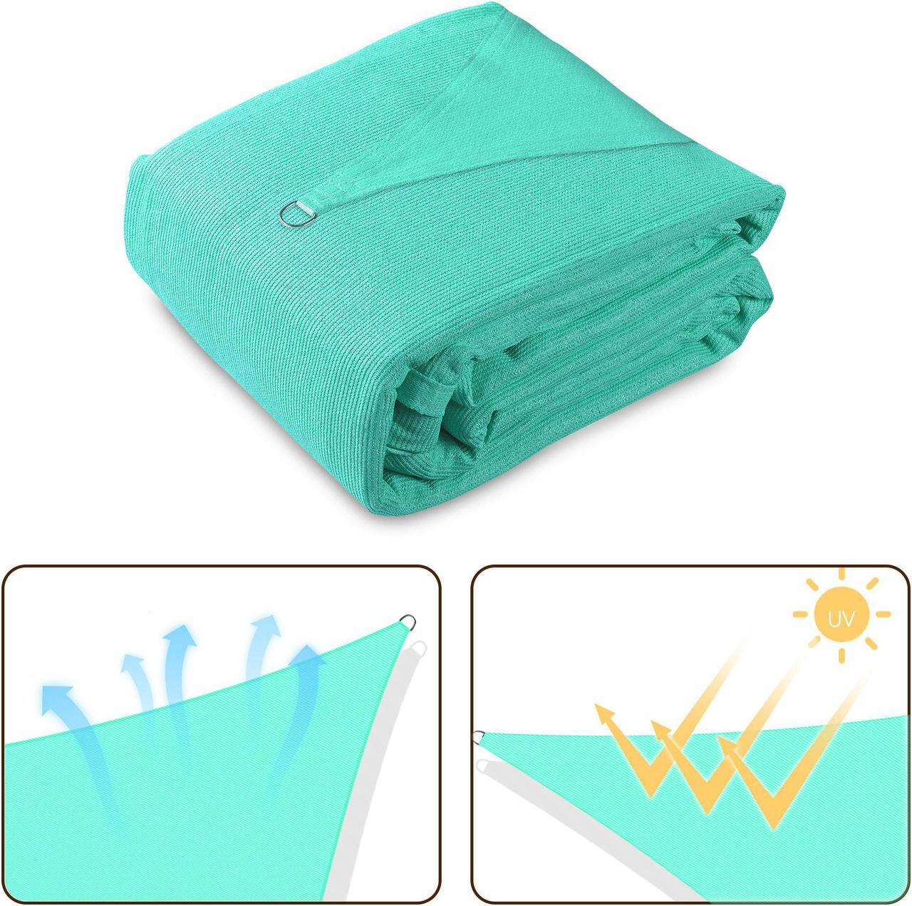Alt view image 5 of 7 - Yescom 19x13 Ft 97% UV Block Rectangle HDPE Sun Shade Sail Canopy Cover Net Poolside