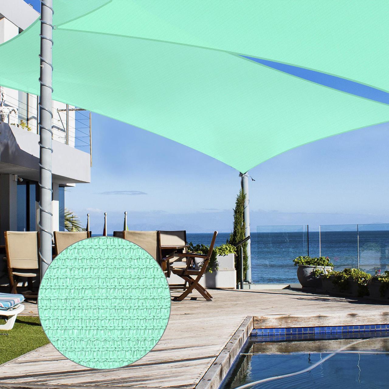 Alt view image 7 of 7 - Yescom 2 Pack 19x13 Ft 97% UV Block Rectangle HDPE Sun Shade Sail Canopy Cover Net Park