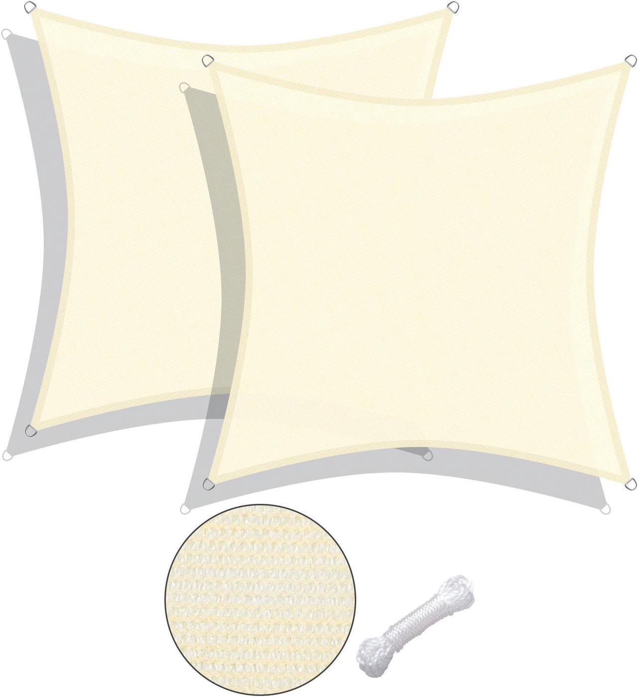 Main image of Yescom 2 Pack 10x10 Ft 97% UV Block Square Sun Shade Sail HDPE Canopy Cover Net Pool