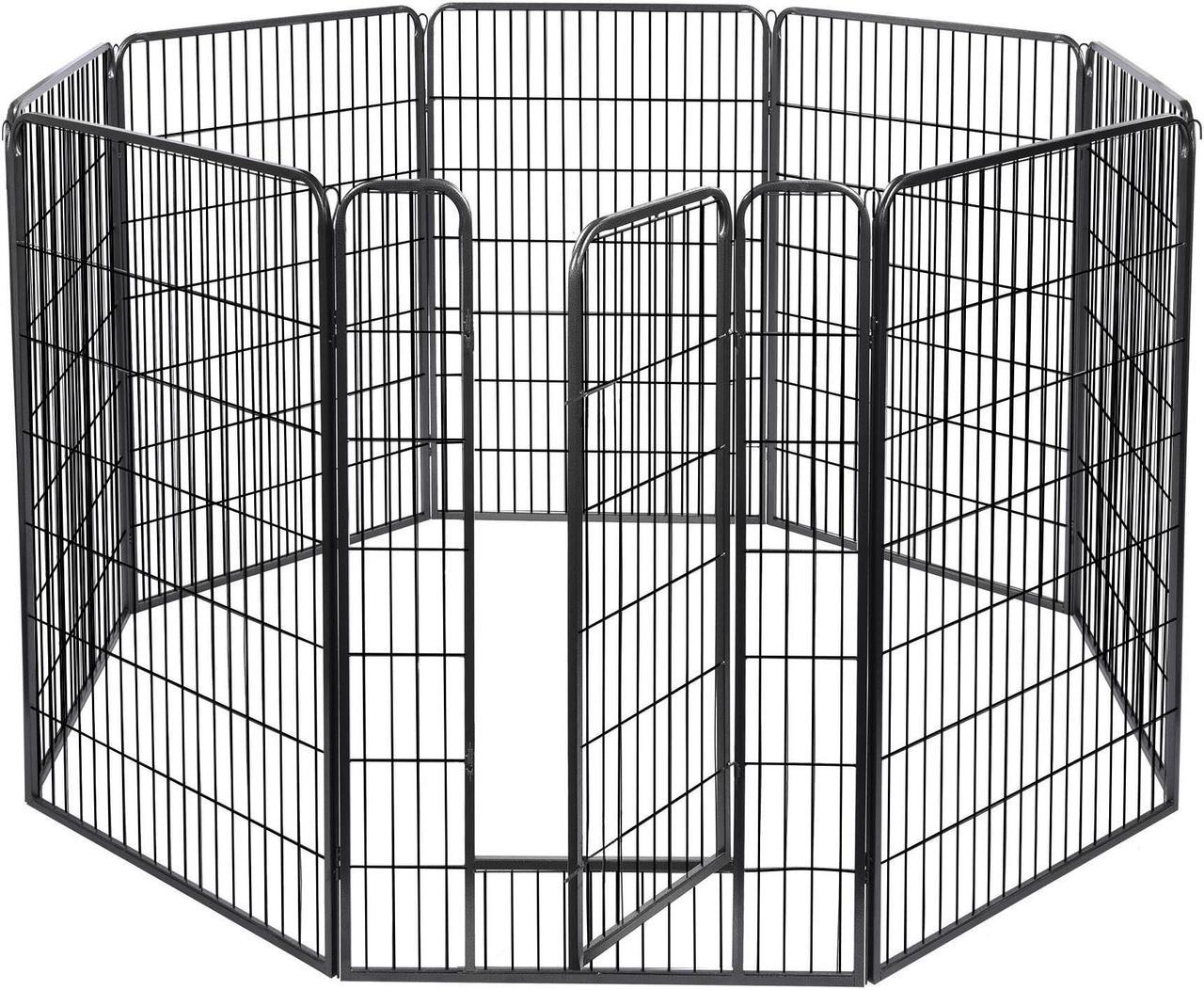 Yescom 8 Pieces 28"x47" Pet Playpen Extra Large Dog Exercise Fence Panel Crate Camping