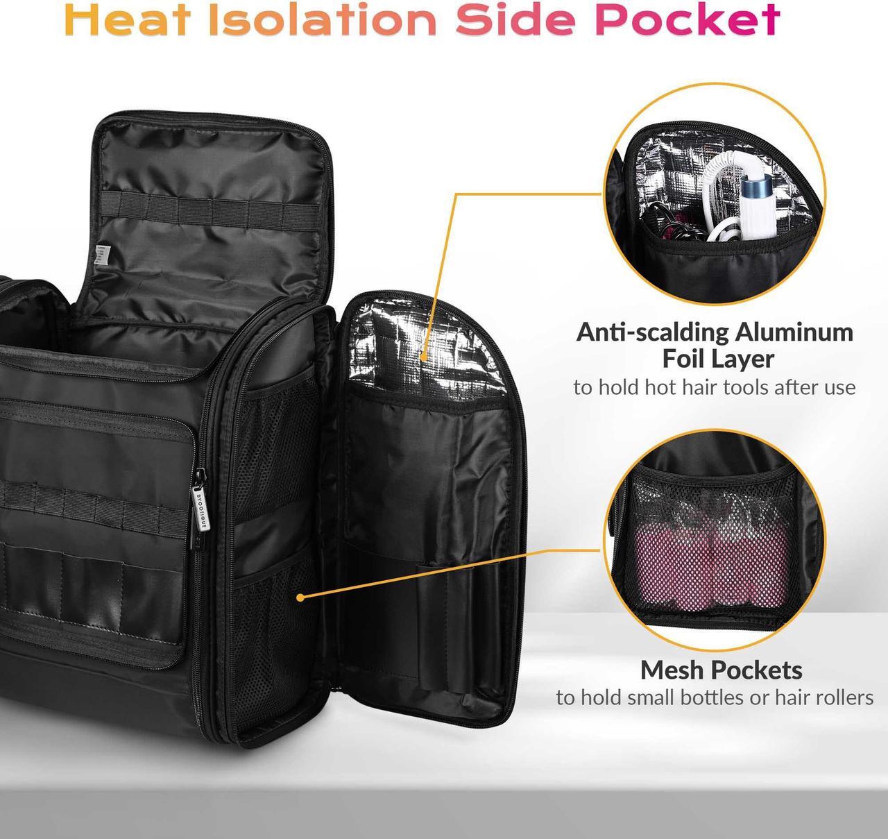 Alt view image 6 of 7 - Byootique Hair Tools Travel Bag Barber Soft Sided Backpack Large Capacity Hairstylist Supplies Storage Bag Salon Barber Shop Cosmetology