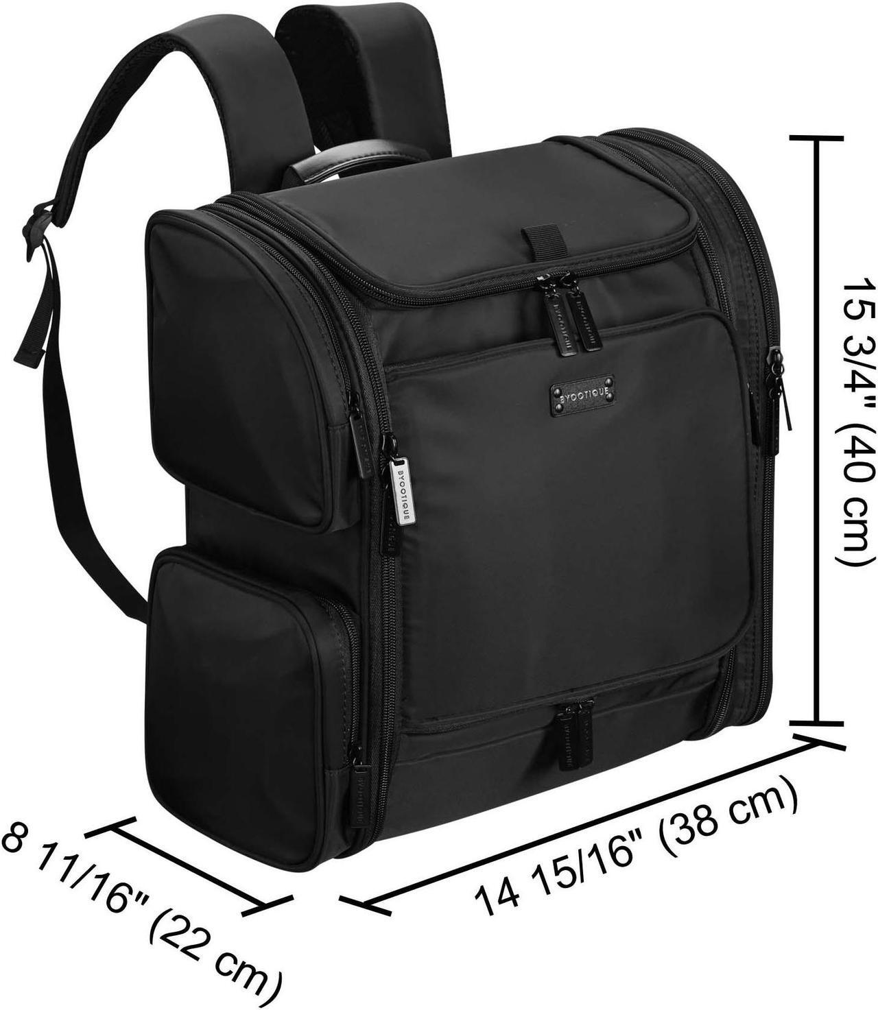 Alt view image 2 of 7 - Byootique Hair Tools Travel Bag Barber Soft Sided Backpack Large Capacity Hairstylist Supplies Storage Bag Salon Barber Shop Cosmetology