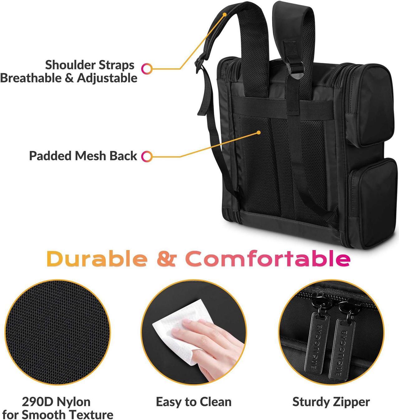 Alt view image 7 of 7 - Byootique Hair Tools Travel Bag Barber Soft Sided Backpack Large Capacity Hairstylist Supplies Storage Bag Salon Barber Shop Cosmetology