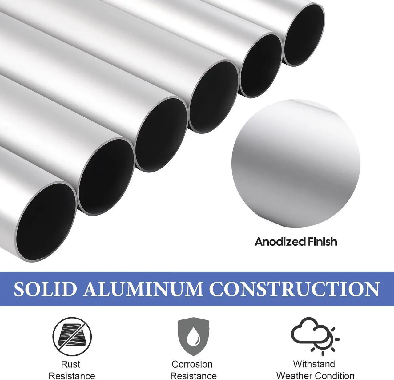 Alt view image 3 of 7 - Yescom Bravery 20Ft Eagle Topper Sectional Flag Pole Kit Aluminum Outside Inground Garden with 3'x5' USA Flag Silver