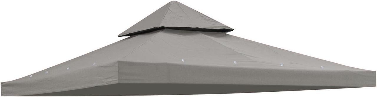 Yescom 8'x8' UV30+ Gazebo Canopy Replacement Top Cover PU Water Resistance for 2 Tier Outdoor Patio Garden Party Gray