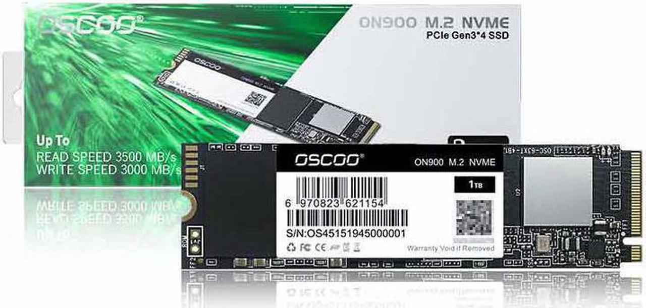 OSCOO ON900 1TB Nvme Gen3 PCIe M.2 2280 Internal SSD Cache Extreme Performance Solid State Drive (1TB)