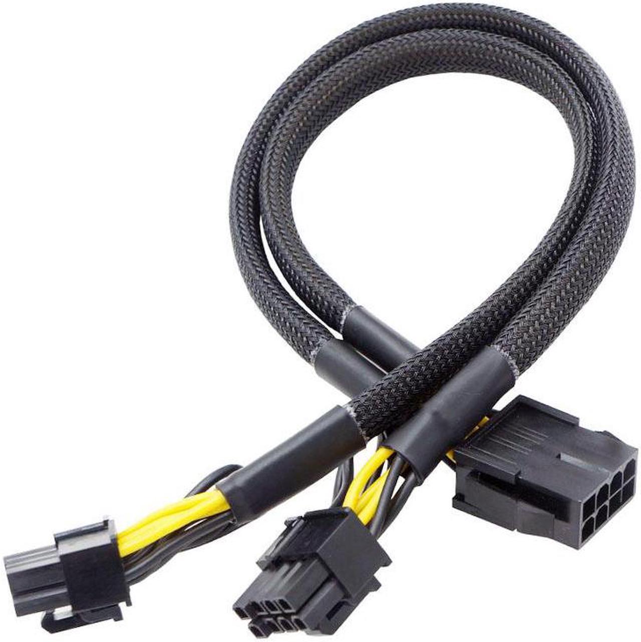 5Pcs GPU Graphics Card 8 Pin to Dual 6+2 One Point Two Power Adapter Cable Extension Cable