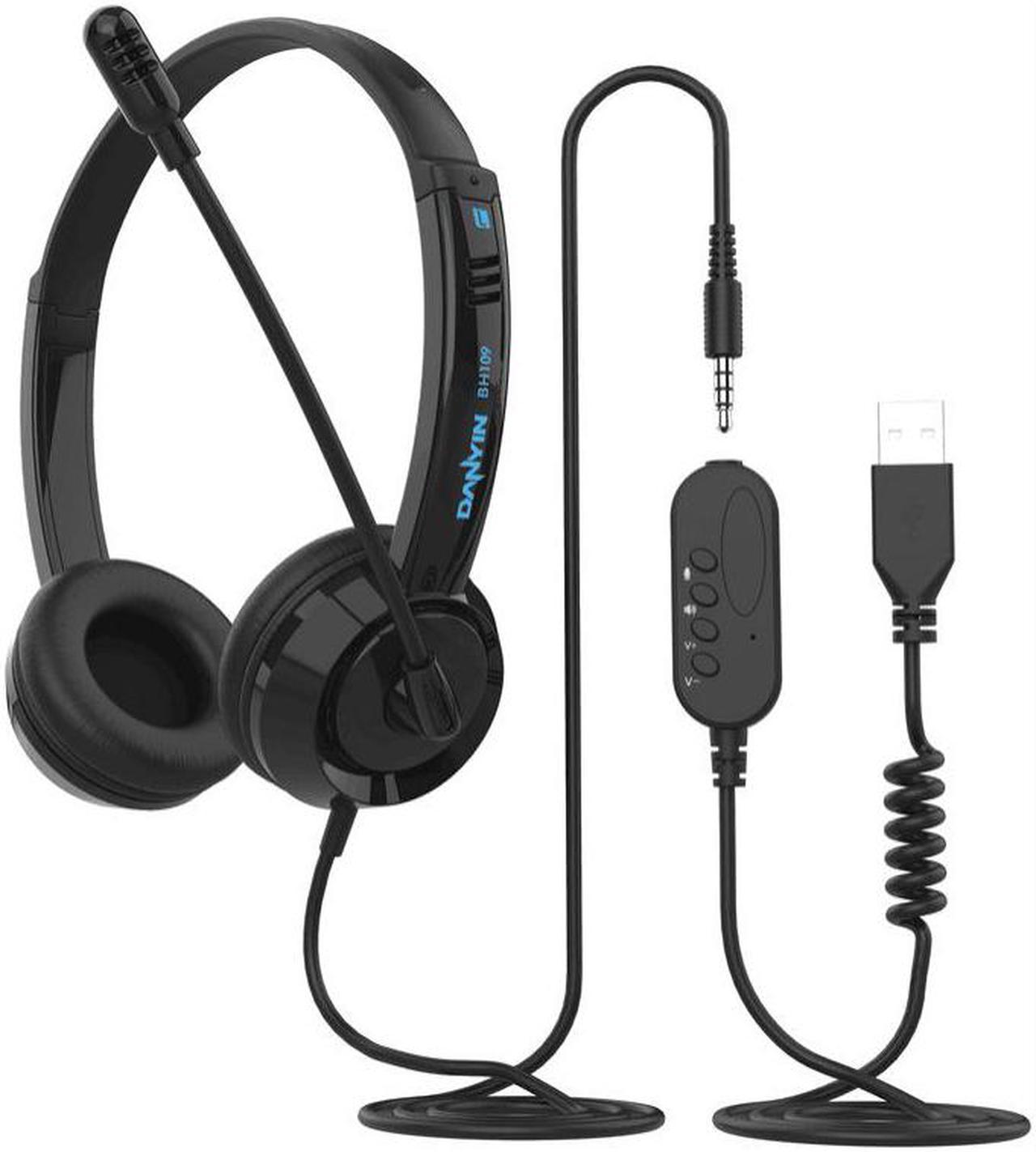 BH109 Headset, USB Built-in Sound Card Computer Business Headset Office Phone Headset, Customer Service Office Headset