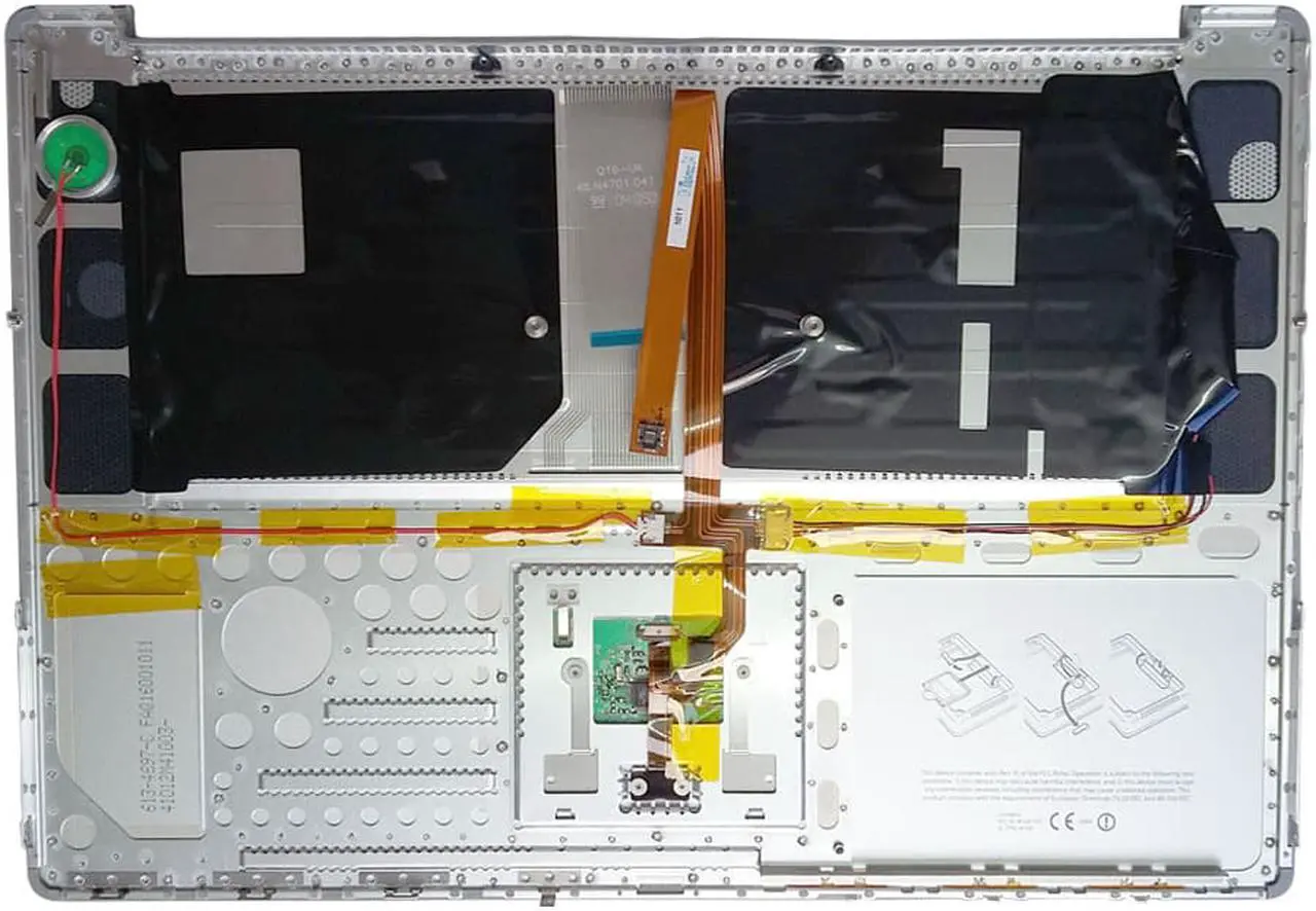 Alt view image 2 of 4 - 613-4697-C -B Laptop Keyboard Trackpad for 15" PowerbookG4 A1046 M8980LL M8981LL A1095 M9421LL M9422LL M9676LL