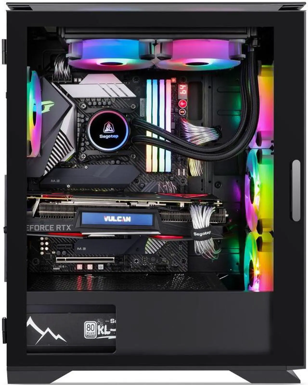 Alt view image 3 of 6 - IPASON - Gaming Desktop - Ryzen5 5600X (6 Core up to 4.7GHz 7nm) - NVIDIA GeForce RTX3070 - 1TB SSD NVMe - 16GB 3200MHz - B550 - 750W Gold Power Supply - Windows 10 home - RGB Fans - Gaming PC