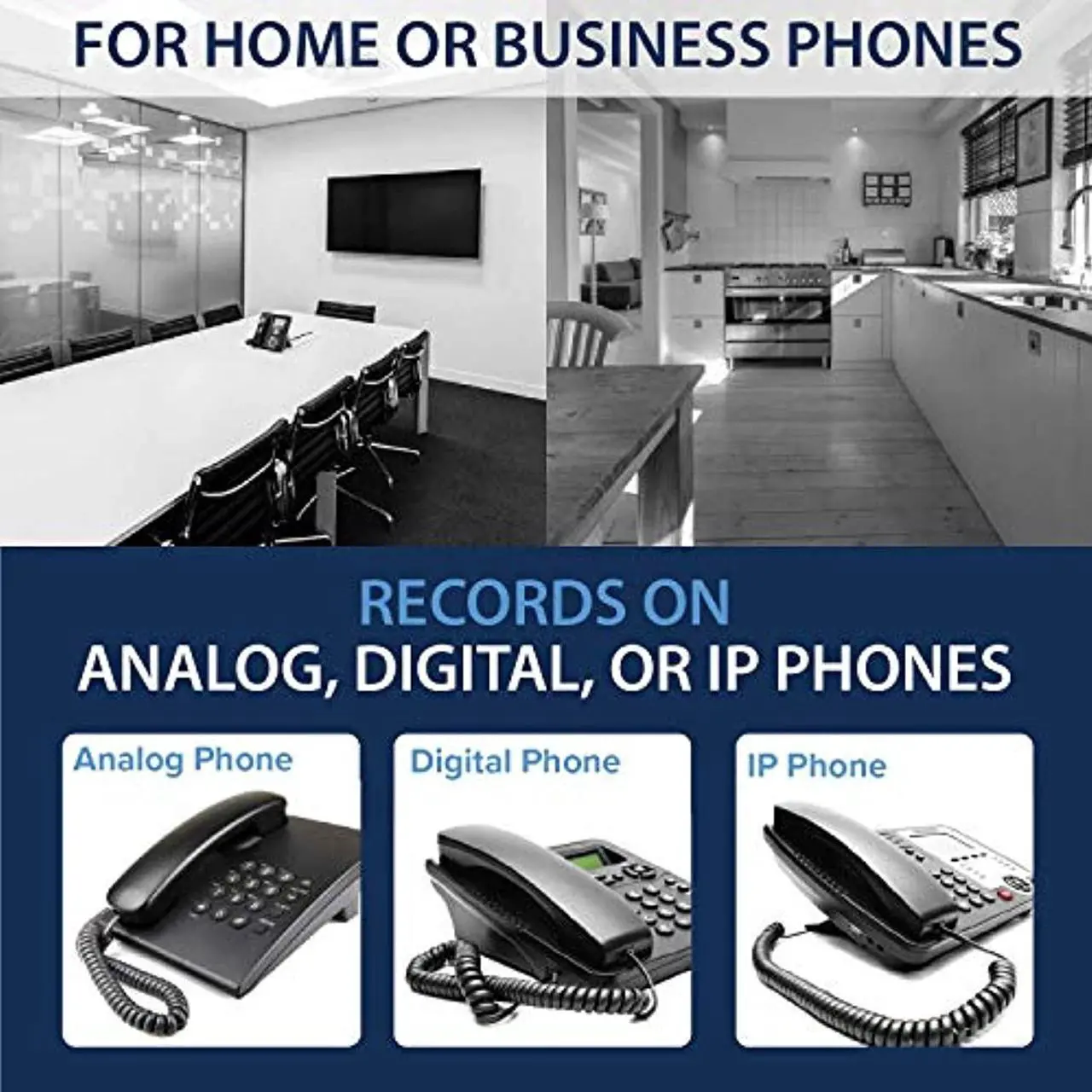 Alt view image 4 of 5 - RecorderGear TR600 Landline Phone Call Recorder for Analog/IP/Digital Lines, Automatic Telephone Recording Device (TR600)