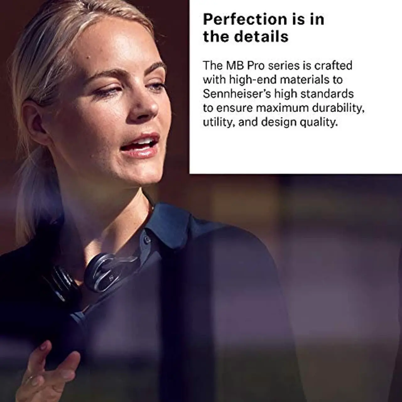 Alt view image 2 of 5 - Sennheiser MB Pro 2 (506044) - Dual-Sided, Wireless Bluetooth Headset | For Mobile Phone Connection | w/ HD Sound  and  Noise Cancelling Microphone (Black) (615104250680)