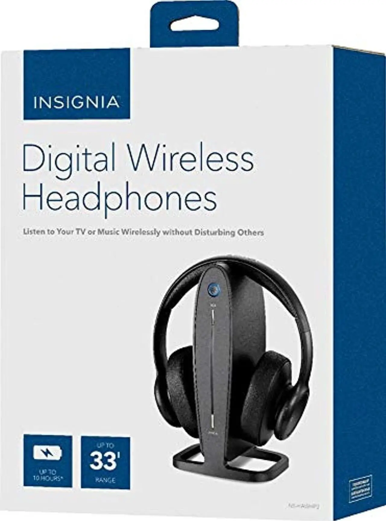 Alt view image 4 of 7 - Insignia - NS-HAWHP2 RF Wireless Over-The-Ear Headphones - Black (NS-HAWHP2)