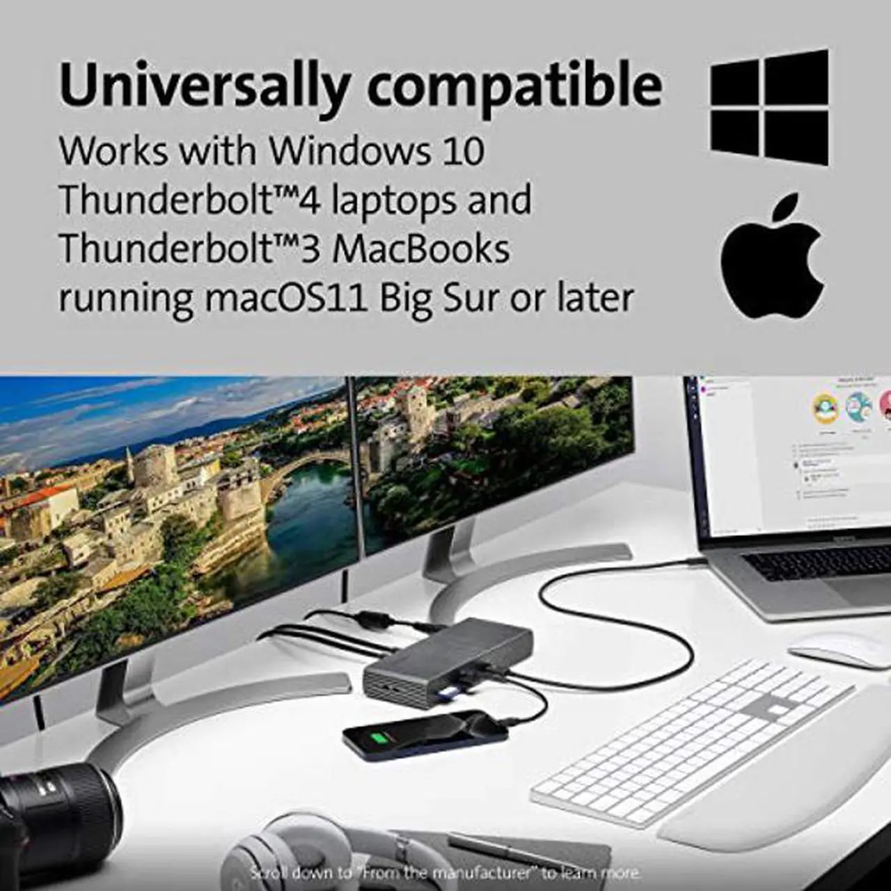 Alt view image 3 of 3 - Kensington SD5700T Thunderbolt 4 Docking Station, Dual 4K, 90W PD - Window and Mac OS (K35175NA)
