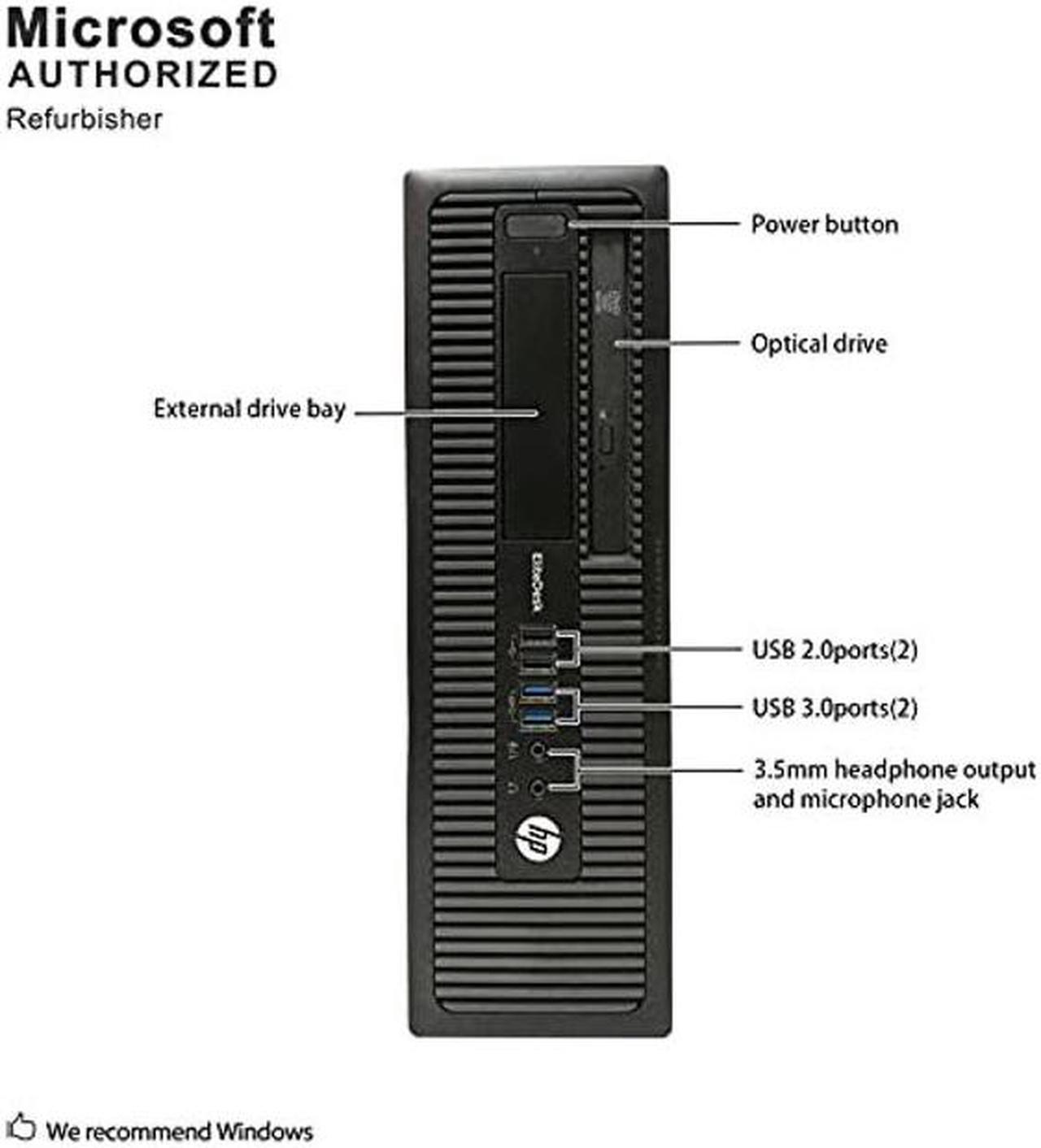 Alt view image 5 of 5 - HP EliteDesk 800 G1 SFF i7-4770 3.40Ghz 16GB RAM 2TB HDD 240GB SSD Win 10 Pro (Renewed) - OEM