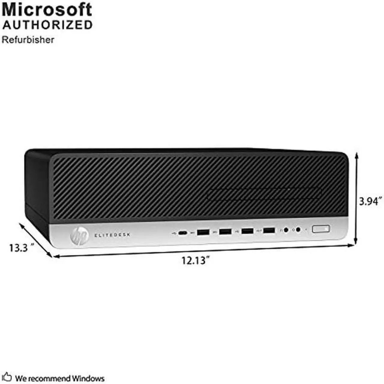 Alt view image 4 of 5 - HP EliteDesk 800 G3 Small Form Factor PC, Intel Core Quad i5 6500 up to 3.6 GHz, 16GB DDR4, 2TB+256GB SSD, WiFi, DP, Win 10 Pro 64-Multi-Language Support English/Spanish/French(Renewed) - OEM