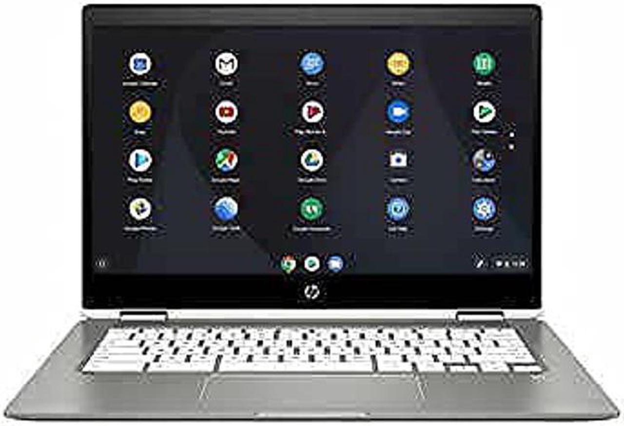 Main image of HP Chromebook X360 14-inch Touchscreen 64GB eMMC Celeron N4020 (4GB Memory, Memory Card Reader, Chrome OS) White/ Mineral Silver, 14b-ca0645cl - OEM