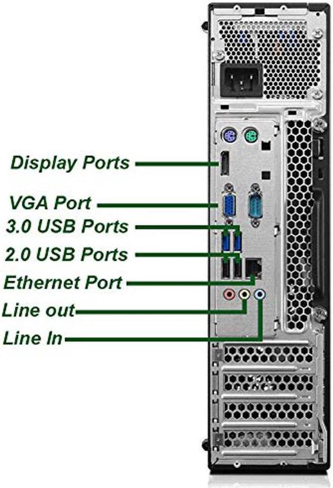 Alt view image 5 of 5 - Lenovo ThinkCentre M700 SFF Computer Desktop PC, Intel Core i5 6500 Processor, 8GB Ram, 128GB M.2 SSD, 1TB Hard Drive, Wireless Keyboard Mouse, WiFi | Bluetooth, Windows 10 Pro (Renewed)