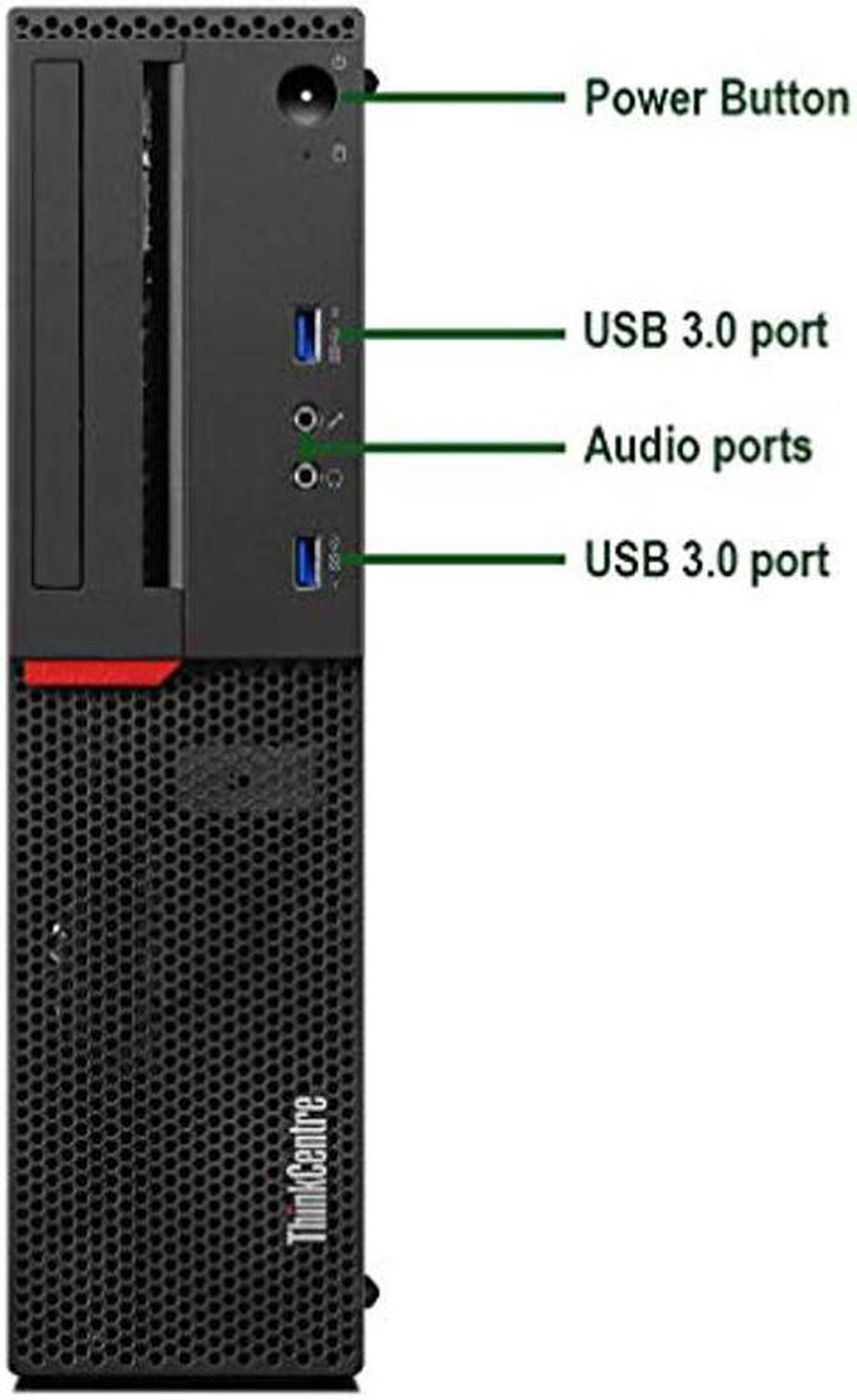 Alt view image 4 of 5 - Lenovo ThinkCentre M700 SFF Computer Desktop PC, Intel Core i5 6500 Processor, 8GB Ram, 128GB M.2 SSD, 1TB Hard Drive, Wireless Keyboard Mouse, WiFi | Bluetooth, Windows 10 Pro (Renewed)