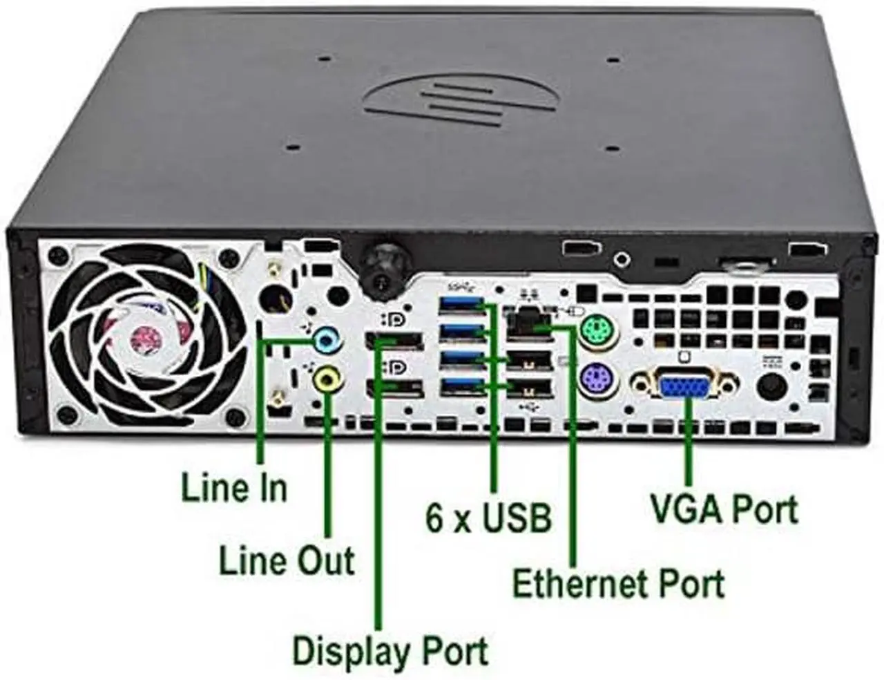 Alt view image 3 of 5 - HP 8300 USFF Computer Desktop PC, Intel Core i7 3.4GHz Processor, 8GB Ram, 320GB Hard Drive, WiFi | Bluetooth, 1080p Webcam, Wireless Keyboard & Mouse, 24 Inch Monitor, Windows 10 (Renewed)