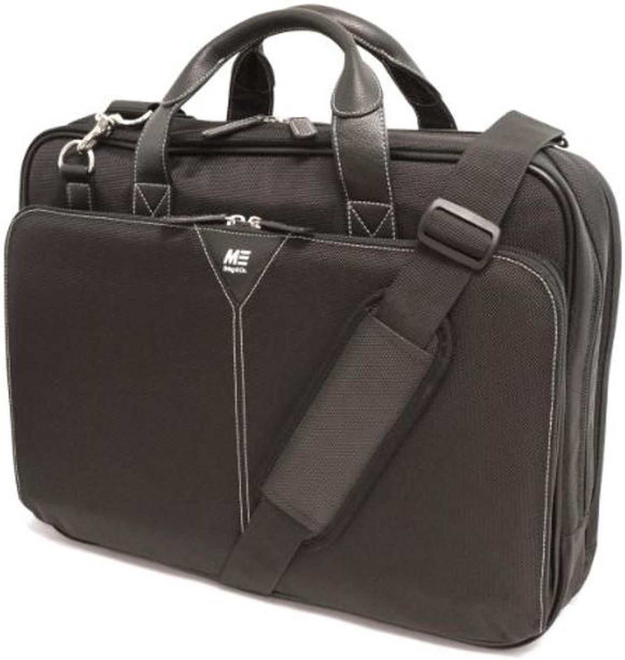 Alt view image 3 of 5 - Mobile Edge Black Premium Nylon Laptop Briefcase 16 Inch PC and 17 Inch Mac, for Men, Women, Business, Students MEBCNP1