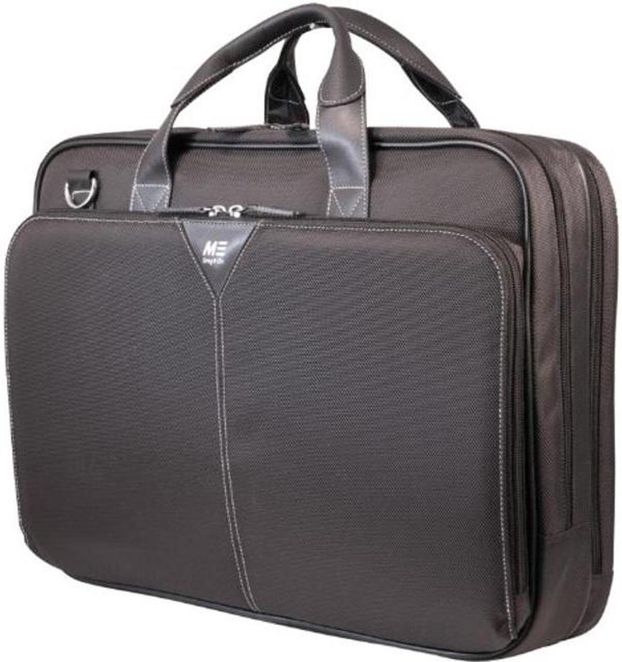 Main image of Mobile Edge Black Premium Nylon Laptop Briefcase 16 Inch PC and 17 Inch Mac, for Men, Women, Business, Students MEBCNP1