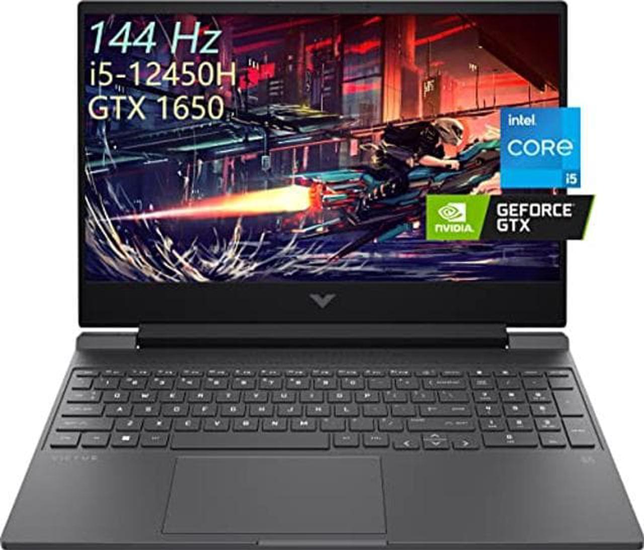 2022 HP Victus Gaming Laptop, 15.6-Inch 144Hz FHD Display, 12th Gen Core i5-12450H(Beat R7 5800H), 16GB 3200 RAM, 1TB PCIe SSD, NVIDIA GeForce GTX 1650, WiFi 6, Backlit KB, RJ-45, HDMI, Win 11 H