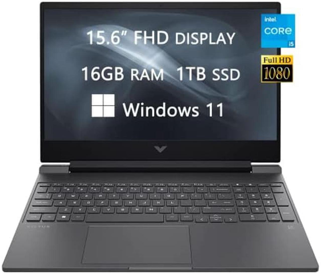 2022 Newest HP Victus Laptops, 15.6 inch FHD Computer, Intel Core i5-12450H, NVIDIA GeForce GTX 1650, 16GB RAM, 1TB SSD, Backlit Keyboard, Ethernet, Webcam, Bluetooth,Windows 11, LIONEYE HDMI Cable