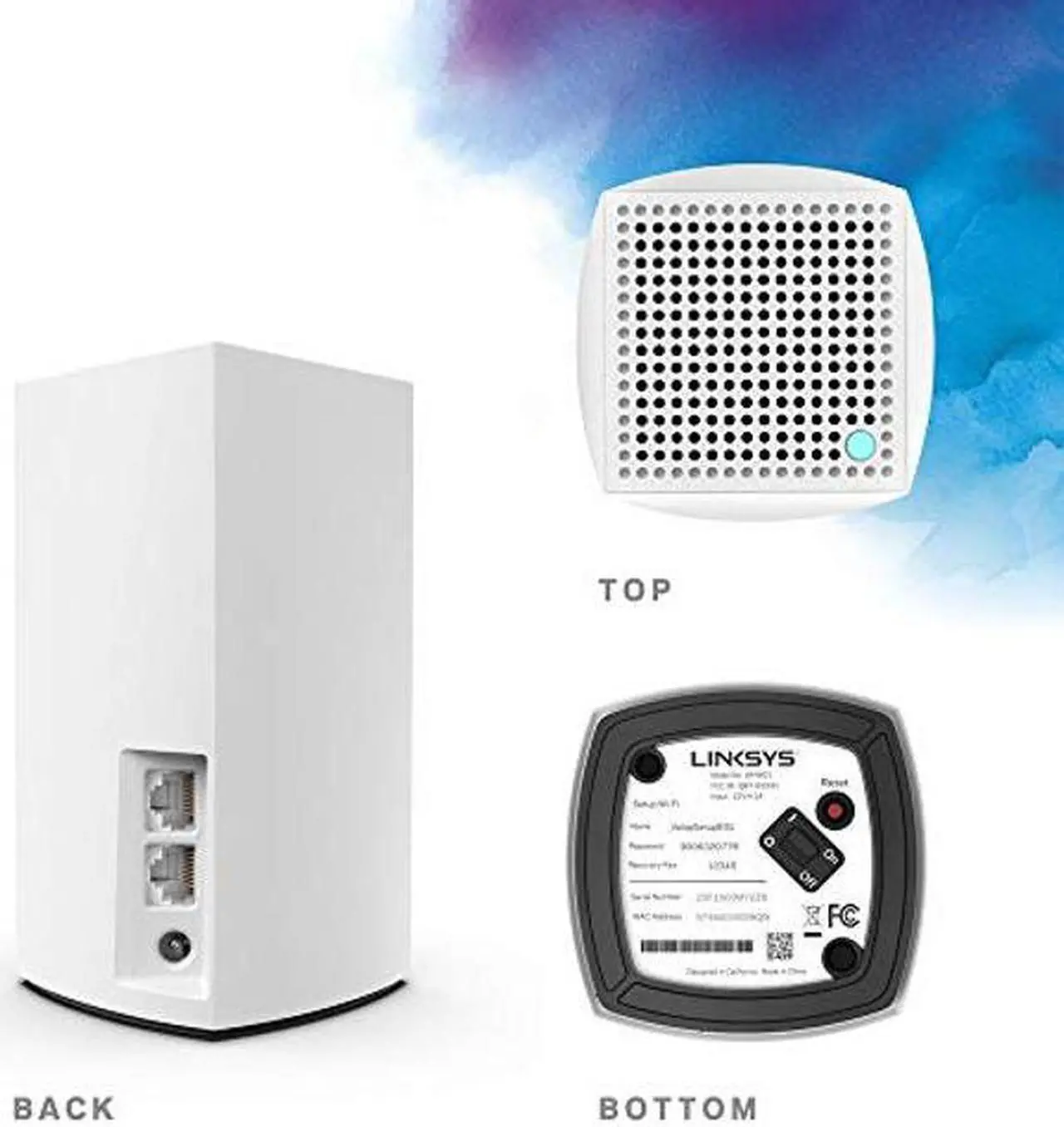 Alt view image 3 of 5 - Linksys VLP01 Velop Dual Band AC1200 Mesh WiFi System | 1 Pack Router Replacement