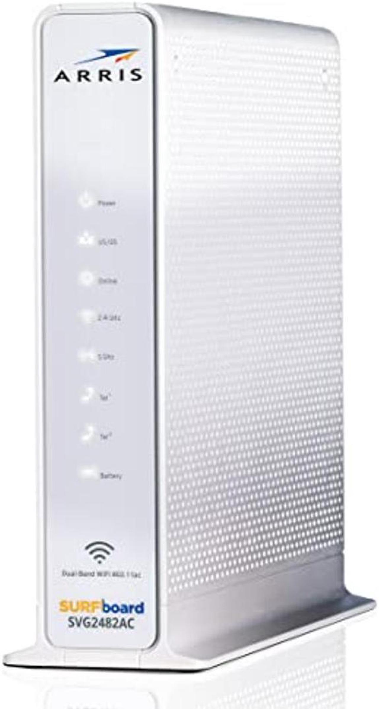 Main image of ARRIS SURFboard SVG2482AC DOCSIS 3.0 Cable Modem & AC2350 Wi-Fi Router , Comcast Xfinity Internet & Voice , Four 1 Gbps Ports , 2 Telephony Ports for Digital Voice , Up to 800 Mbps