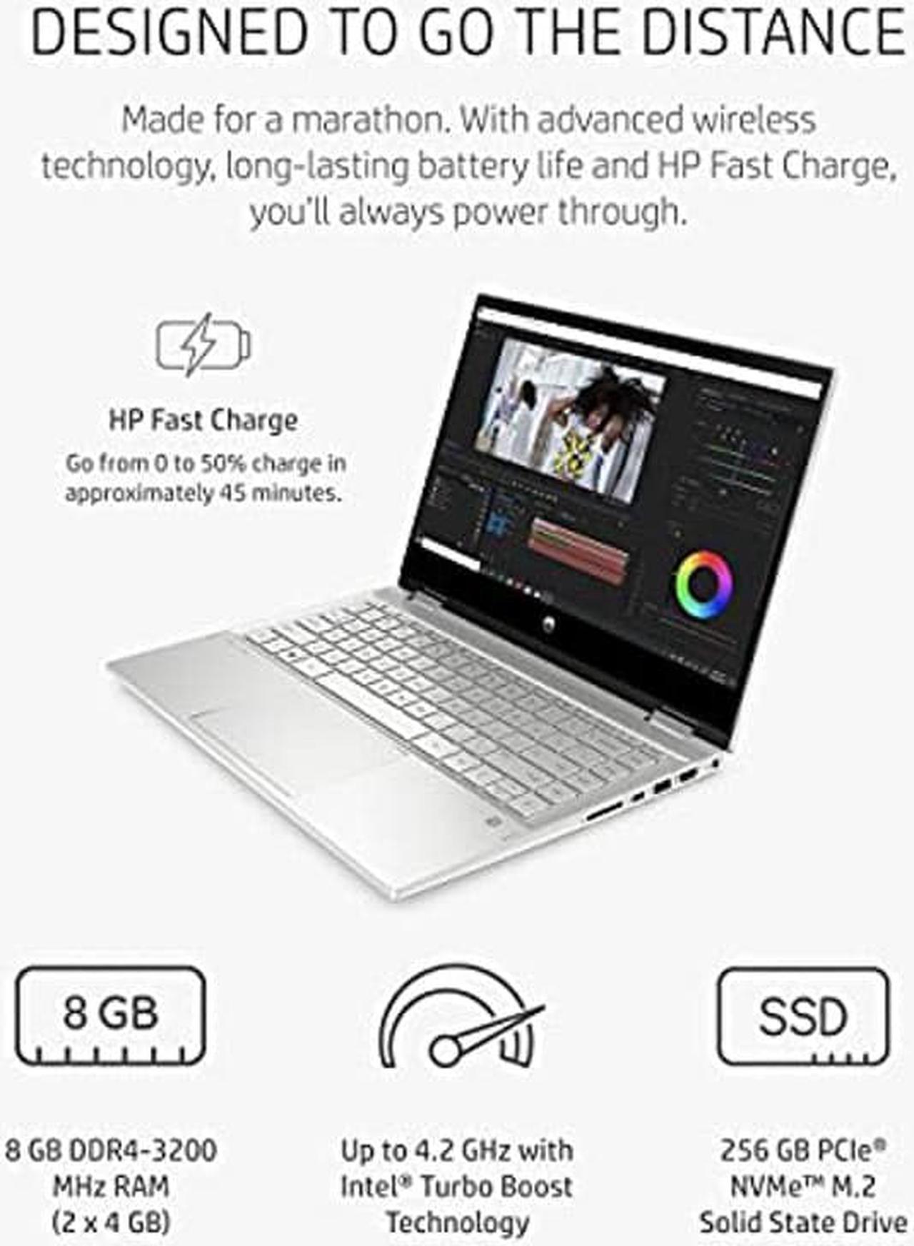 Alt view image 3 of 5 - HP Pavilion x360 14" Touchscreen Laptop, 11th Gen Intel Core i5-1135G7, 8 GB RAM, 256 GB SSD Storage, Full HD IPS Display, Windows 10 Home OS, Long Battery Life, Work & Streaming (14-dw1024nr, 2021)
