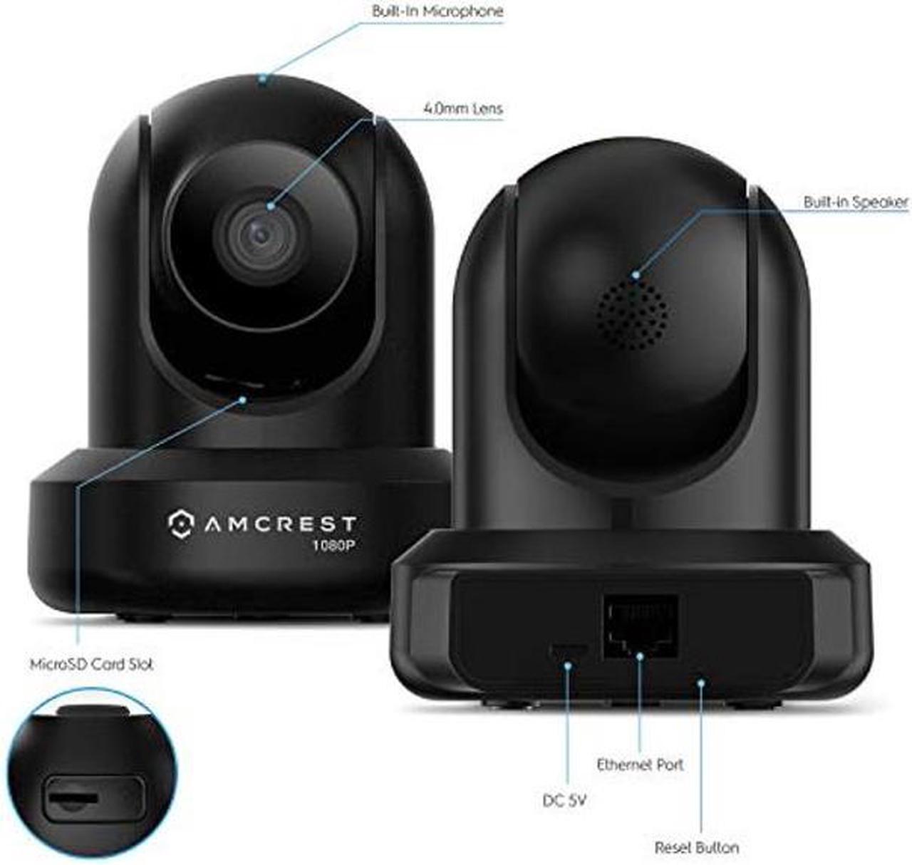 Alt view image 5 of 5 - Amcrest ProHD 1080P WiFi 2MP (1920TVL) Indoor Pan/Tilt Security Wireless IP Camera IP2M-841B (Black)