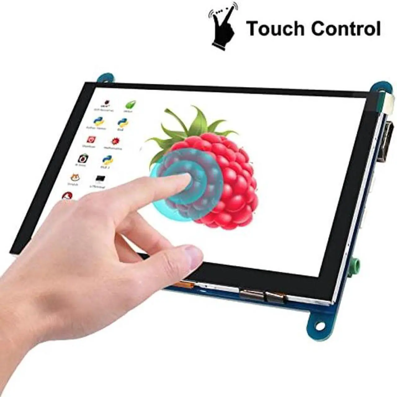 Alt view image 3 of 5 - DORHEA 5 inch for Raspberry Pi Display Module 5" Touch Screen 800x480 Pixel Touch Screen HDMI Display for Raspberry Pi 4 3 2 Model B RPi 1 B B+ A A+