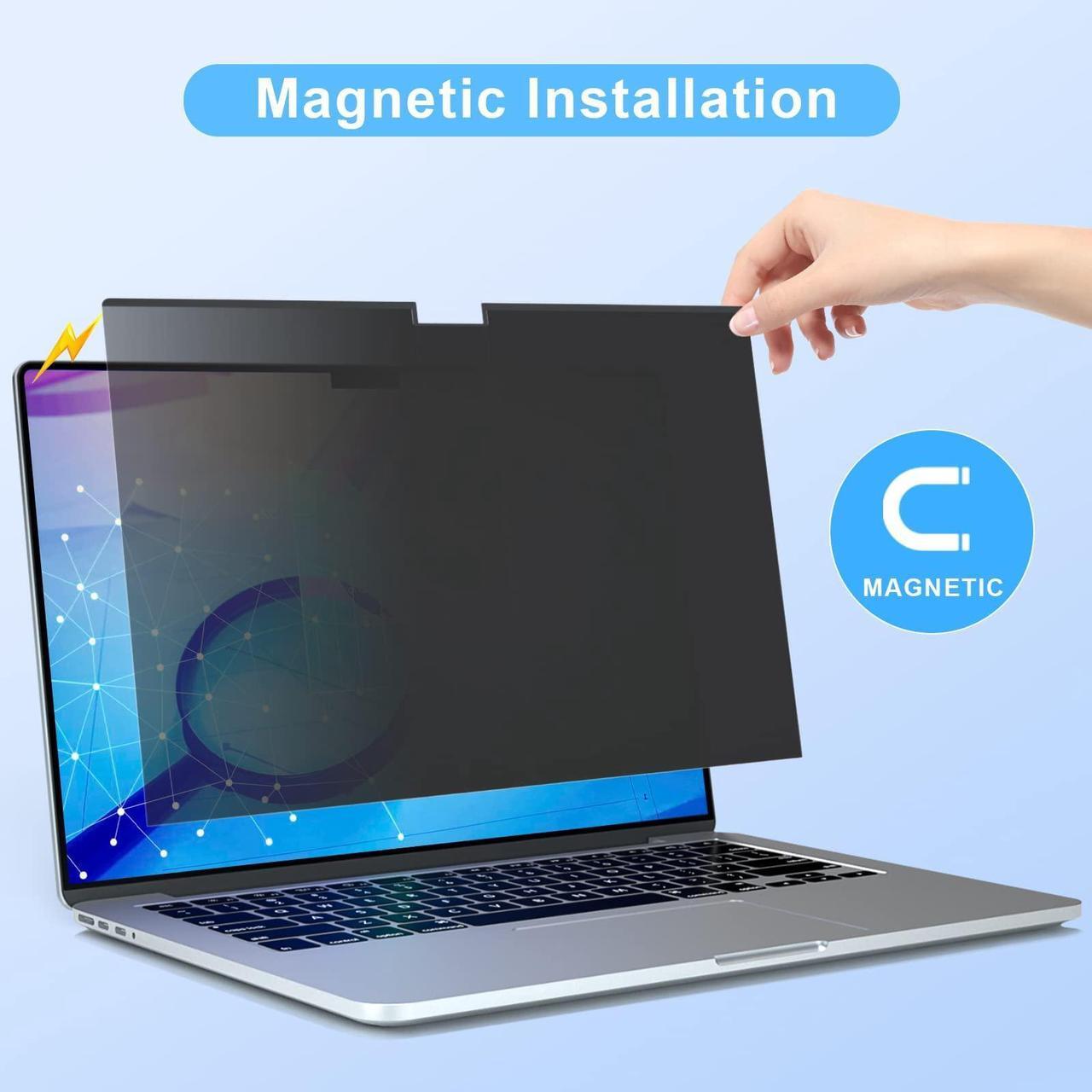 Alt view image 2 of 5 - ZOEGAA MacBook Pro 16 inch Privacy Screen 2021~2024, Magnetic Privacy Screen MacBook Pro 16 inch M1, M2, M3, M4, Pro, Max Chip, Removable Laptop Privacy Screen and Anti-Glare Protector