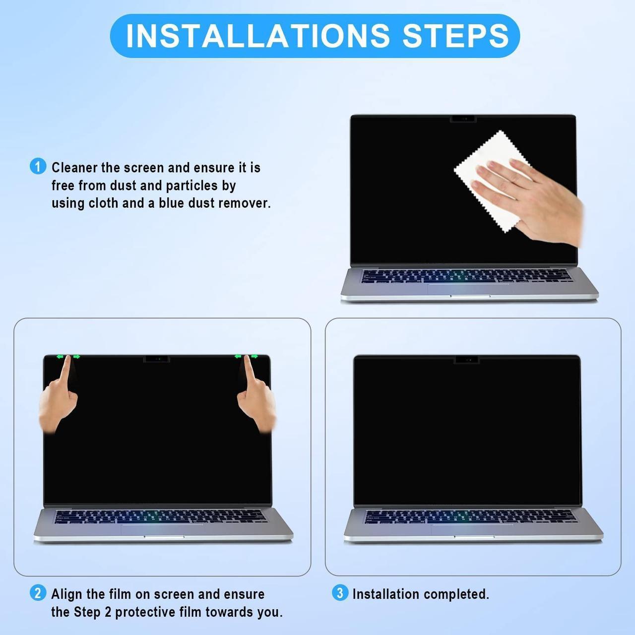Alt view image 5 of 5 - ZOEGAA MacBook Pro 16 inch Privacy Screen 2021~2024, Magnetic Privacy Screen MacBook Pro 16 inch M1, M2, M3, M4, Pro, Max Chip, Removable Laptop Privacy Screen and Anti-Glare Protector