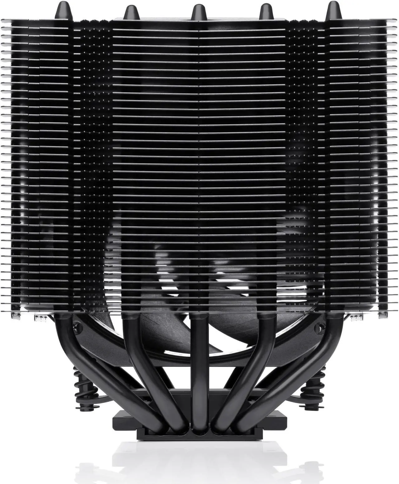 Alt view image 2 of 5 - Noctua NH-D12L chromax.Black, Low-Height Dual-Tower CPU Cooler (120mm, Black)