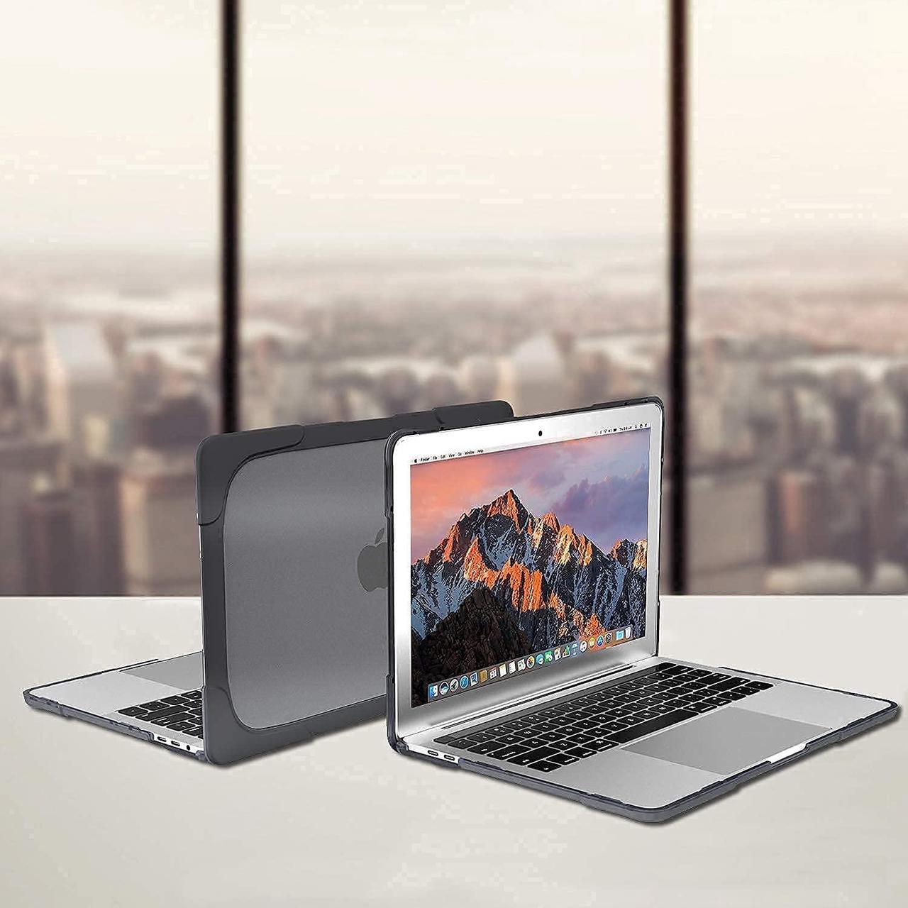 Alt view image 2 of 5 - ProCase Heavy Duty Hard Shell Cover for MacBook Air 13 Inch 2020 2019 2018 Release Bundle with Privacy Screen Protector for MacBook Air 13 / Pro 13