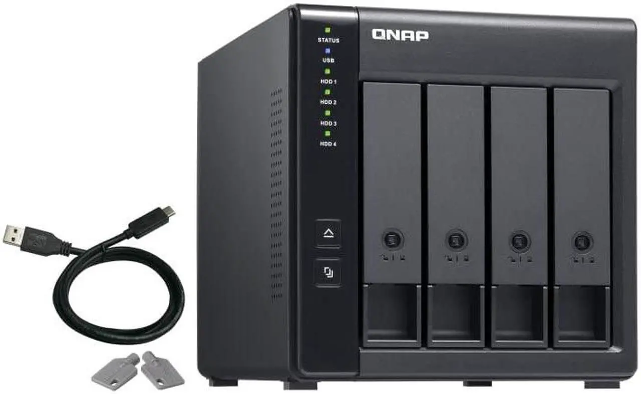 Alt view image 4 of 5 - QNAP TR-004 4 Bay USB Type-C Direct Attached Storage (DAS) with hardware RAID (Diskless)