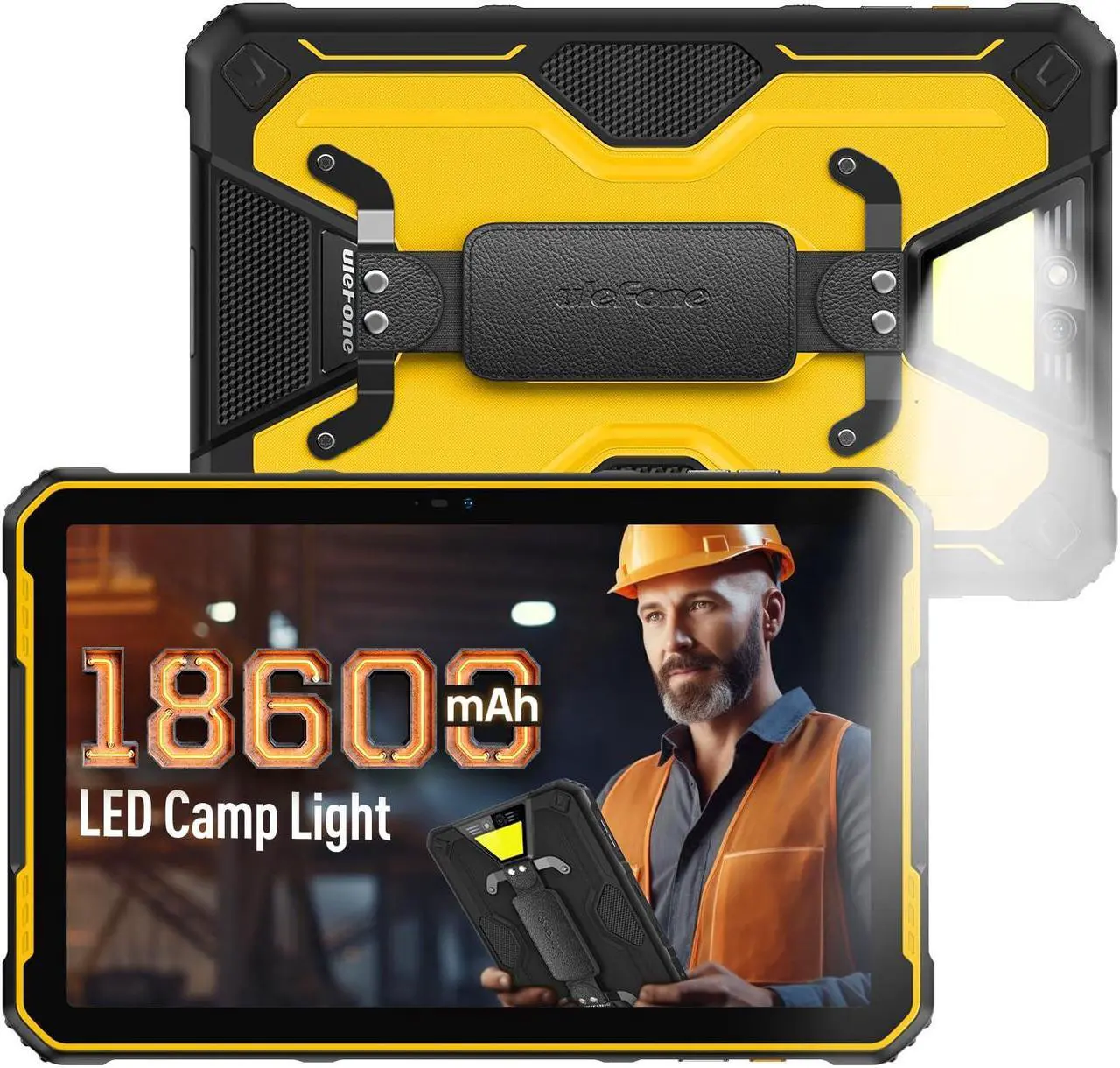 Main image of Ulefone Armor Pad 2 Rugged Tablet, 18600mAh Battery(33W), 11-inch 2K Screen, IP68/69K, 16GB + 256GB + 2TB, 750LM Camping Light, 48MP Waterproof Camera, Dual 4G LTE, Fingerprint ID/WiFi 6/NFC - Orange
