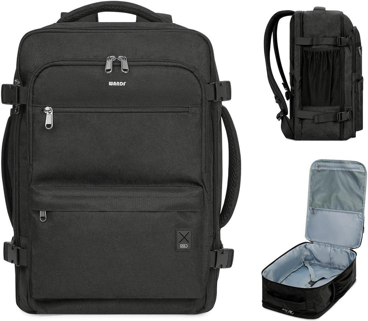 Main image of WANDF Travel Backpack For Spirit Airlines Personal Item Bag 18x14x8 with Wet Pocket, 17 Inch Laptop Backpack for Men Women(Black)