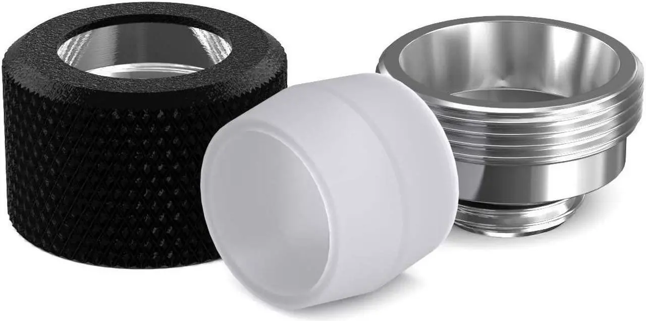 Alt view image 2 of 3 - PrimoChill 14mm OD Rigid SX Fitting - 6 Pack - Gold