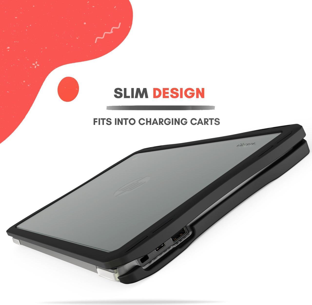 Alt view image 5 of 5 - UZBL Case for HP Chromebook 11 G9 EE & for HP Chromebook 11 G8 EE | Protective Air Hard Shell Polycarbonate Laptop Clear Case Cover | Student-Proof Protection