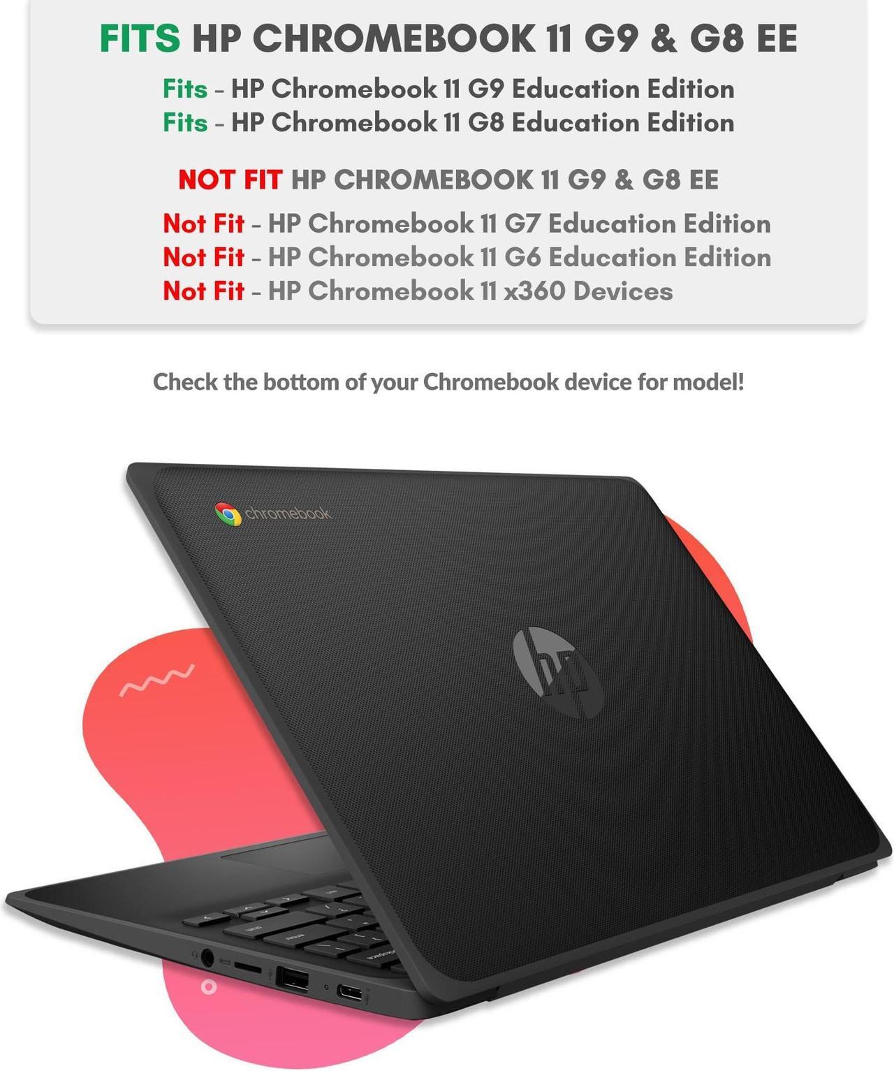 Alt view image 2 of 5 - UZBL Case for HP Chromebook 11 G9 EE & for HP Chromebook 11 G8 EE | Protective Air Hard Shell Polycarbonate Laptop Clear Case Cover | Student-Proof Protection