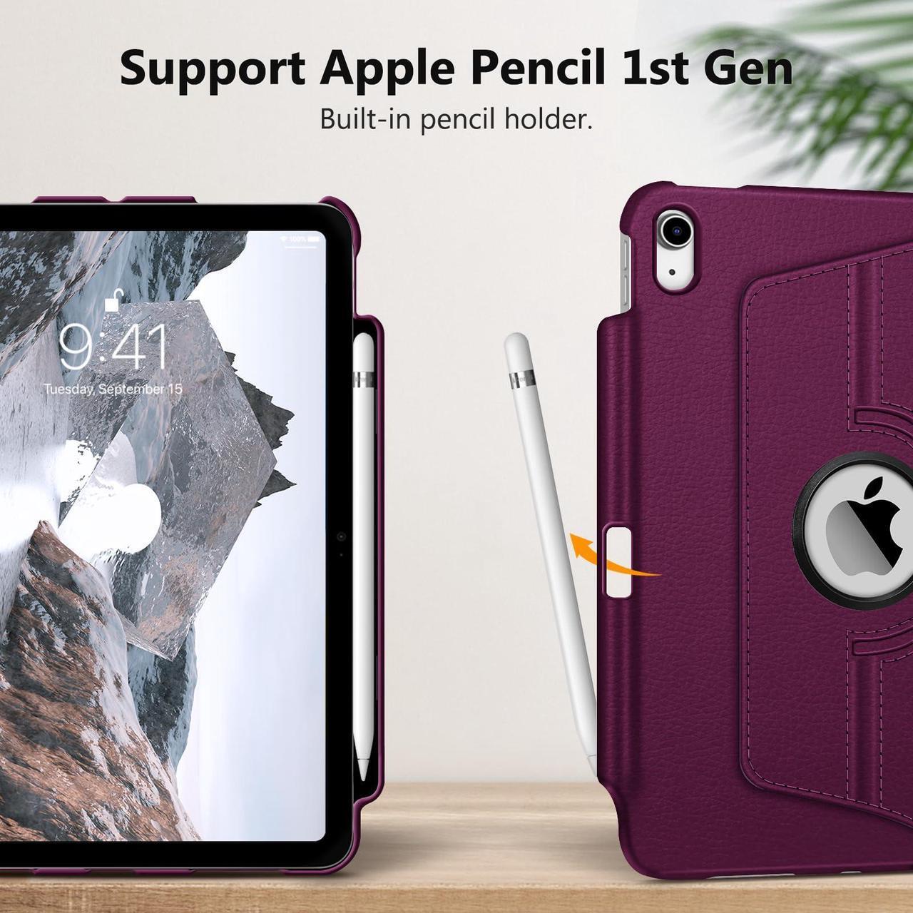 Alt view image 3 of 5 - Fintie 360 Degree Rotating Case for iPad 10th Generation 10.9 Inch Tablet + Kiddie Lightweight Shockproof Kids Friendly Stand Cover
