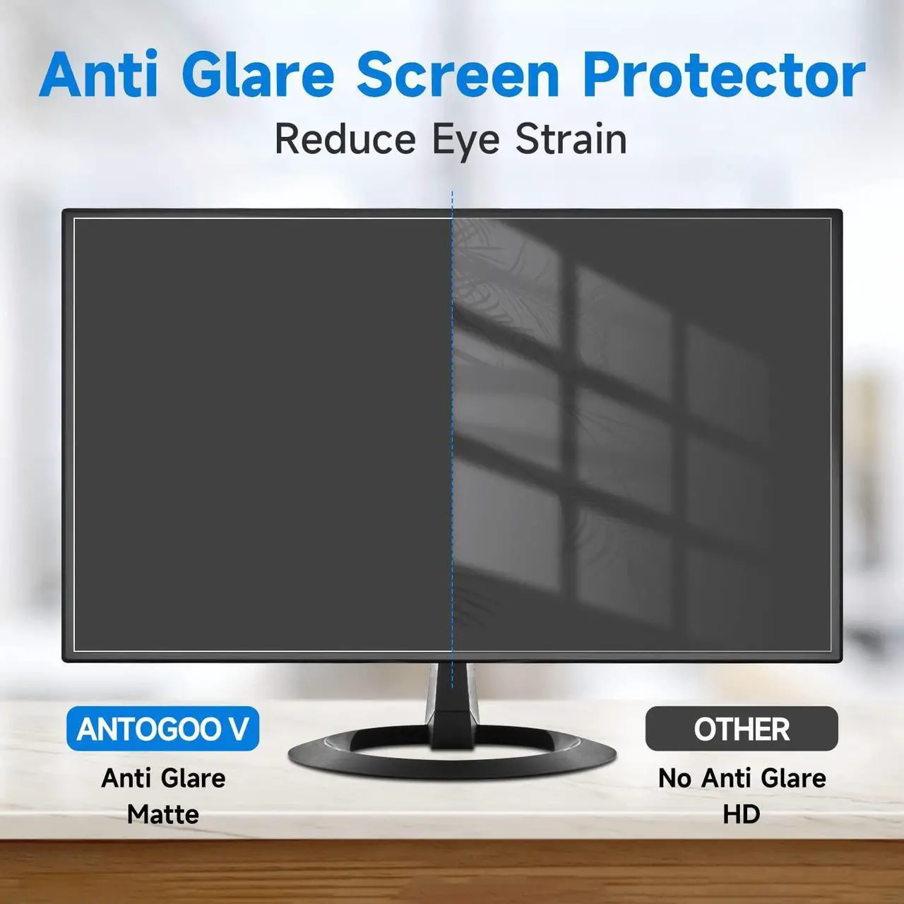 Alt view image 2 of 5 - 2 Pack 27 Inch Anti Glare Computer Screen Cover, for 27 Inch LG/Sceptre/HP/SAMSUNG/MSI/ASUS/AOC/Dell/Philips/ViewSonic with 16:9 Aspect Ratio Widescreen Monitor, Eye Protection Matte Anti Glare Film